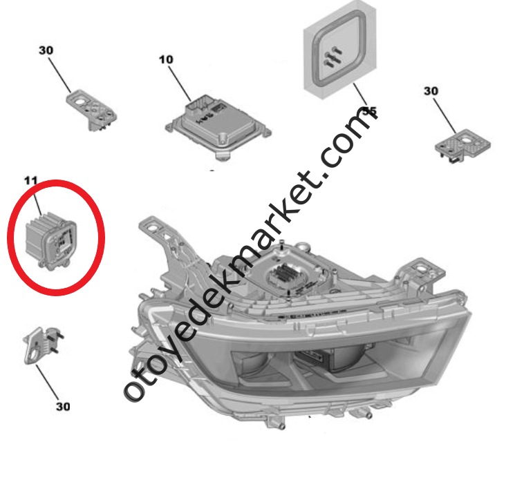 Opel Astra (2022-2024) Sol Ön Led Far Balastı (Orijinal)