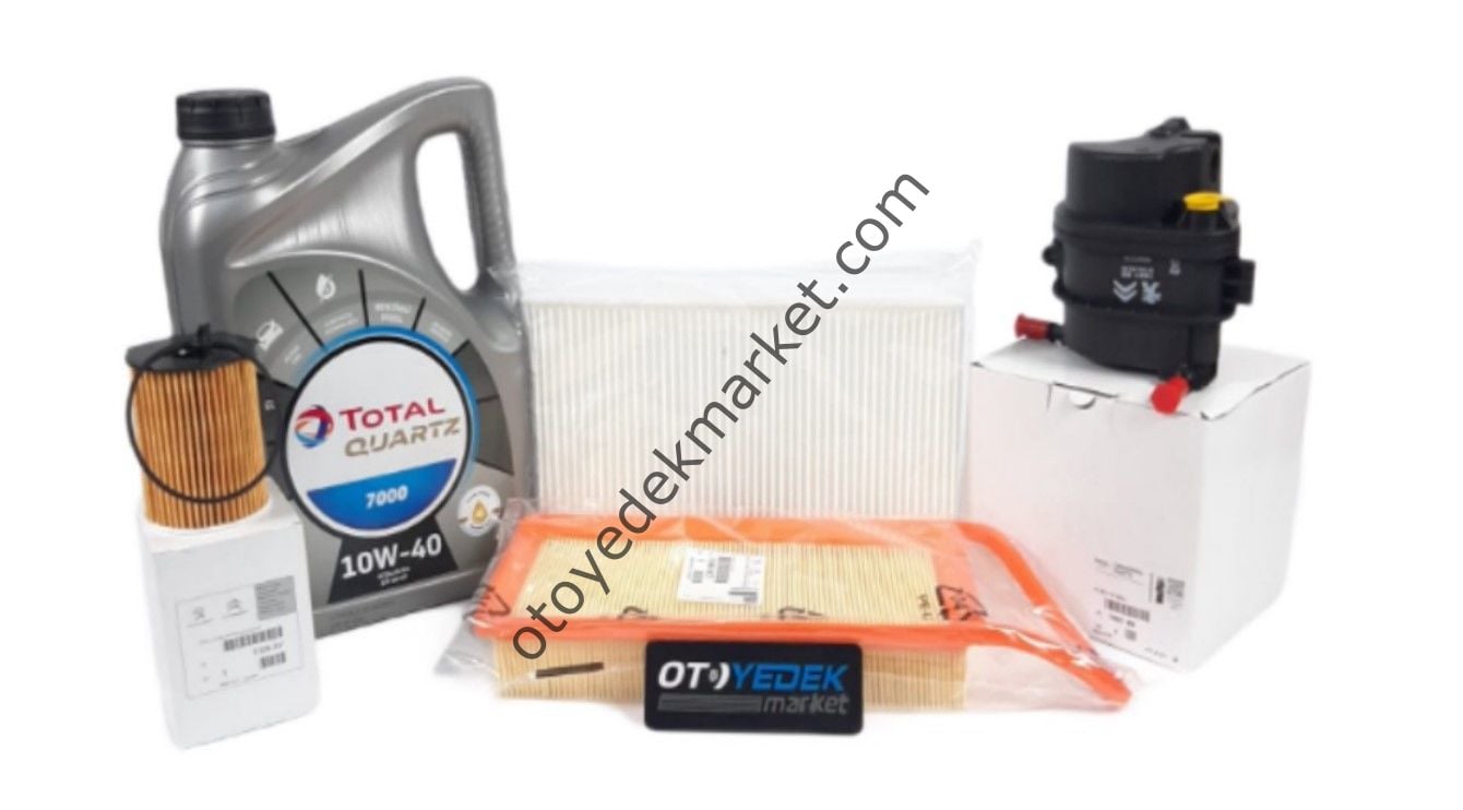CİTROEN C3  (2003-2011) 1.4 HDI 70hp FİLTRE SETİ +10W40 YAĞ (ORJİNAL)