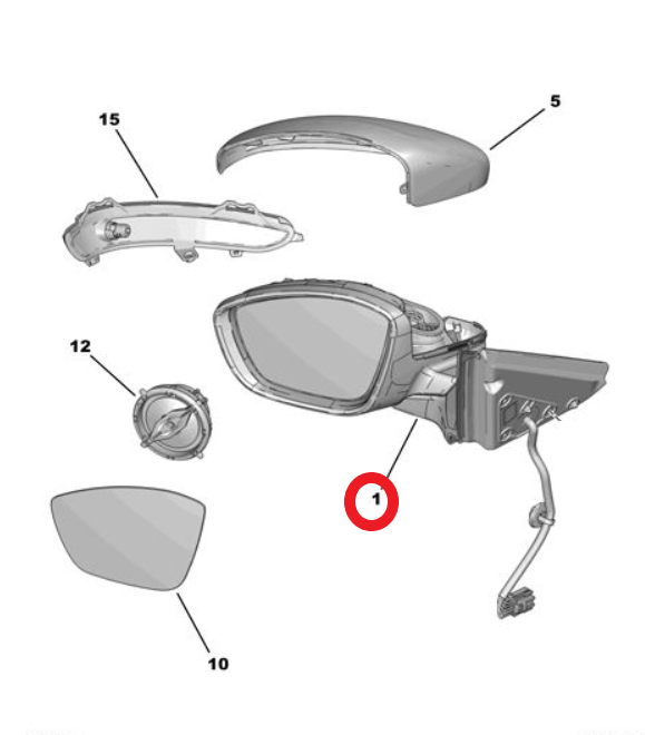 Citroen é-C3 (2024-2026) Sol Ön Dikiz Aynası (Orijinal)