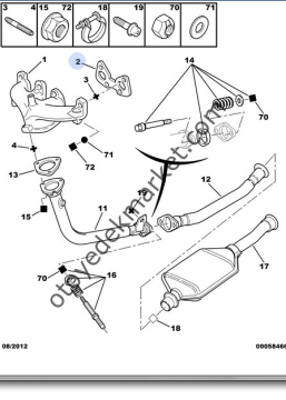 PEUGEOT 206 1.4 VE  1,6 BENZİNLİ EGZOZ MANİFOLD CONTA (ORJİNAL)
