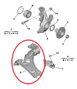 Peugeot 3008 (2024-2025) Sağ Ön Salıncak (Orijinal)