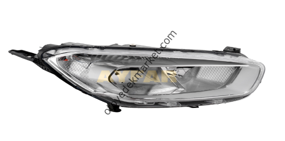 Ford Courier (2018-2022) Motorlu Krom Çerçeveli Sağ Ön Far (Ayfar)