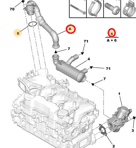 PEUGEOT 308 1,6 HDI EGR GERİ DÖNÜŞ BORUSU