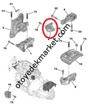 Peugeot 3008 (2018-2024) 1.5 Dizel Şanzıman Kulak Bağlantı Demir Ayağı/Mesnedi (Orijinal)