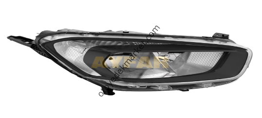 Ford Courier (2018-2022) Motorlu Siyah Çerçeveli Sağ Ön Far (Ayfar)