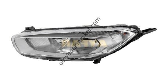 Ford Courier (2018-2022) Motorlu Krom Çerçeveli Sol Ön Far (Ayfar)