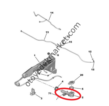 Opel Astra (2022-2024) Ön Cam Silecek Su Depo Hortumu (Orijinal)