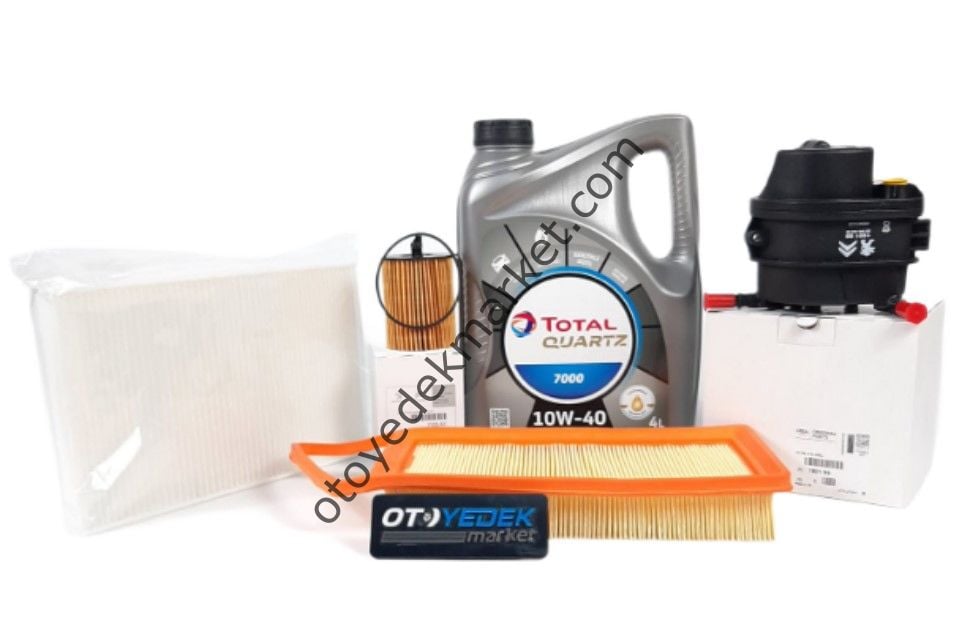 Peugeot Bipper (2008-2013) 1,4 Hdı Bakım Set (Orijinal) + 10W40 Motor Yağ