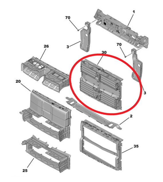 Peugeot 3008 (2024-2025) Yönlendirmeli Ön Hava Paneli (Orijinal)