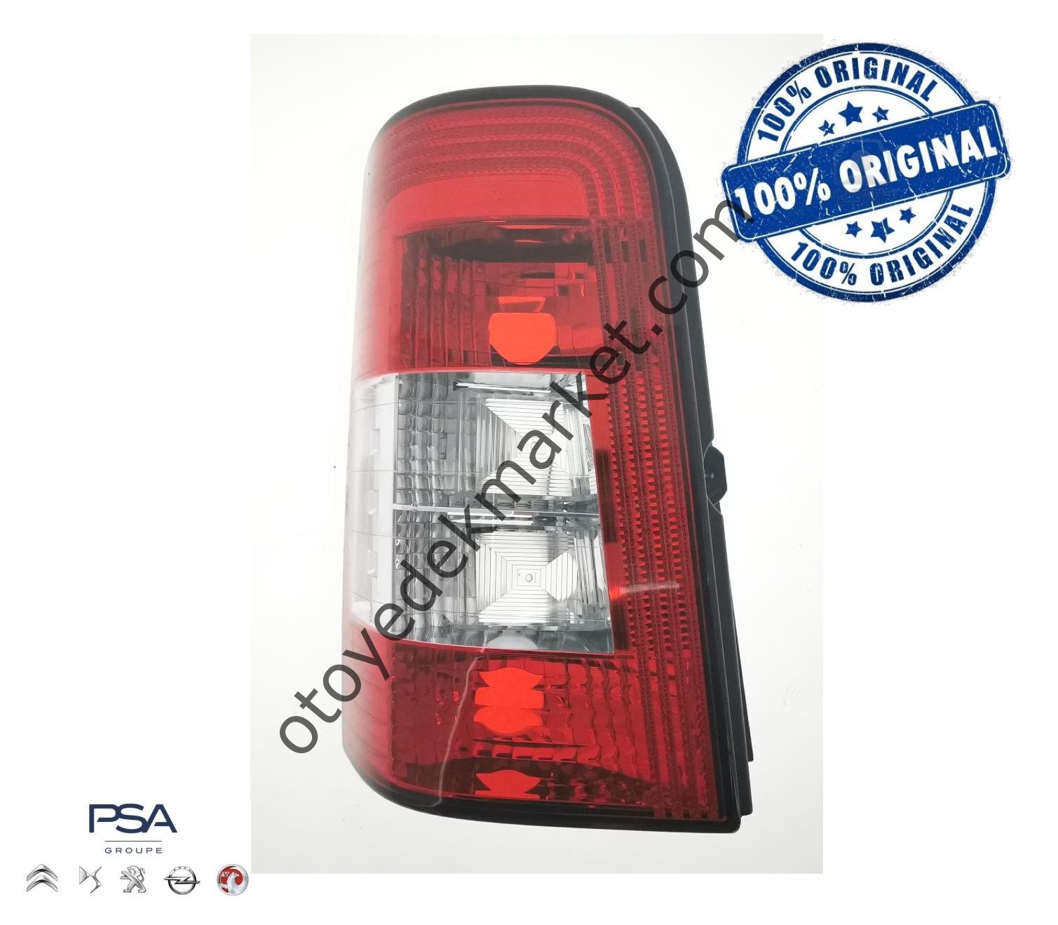 Citroen Berlingo (1998-2008) Çift Kapılı Sol Stop Lambası - Duy plakası ile birlikte (Orijinal)