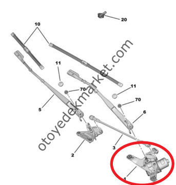Opel Astra (2022-2024) Ön Cam Silecek Motoru (Orijinal)