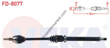 Ford Focus (2012-2015) 1.6 Benzinli EcoBoost Ön Aks Komple Sağ (Veka)