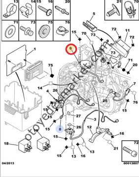 PEUGEOT 206 (1999-2010) OTOMATİK VİTES KONTAKTÖR ŞALTER (ORİJİNAL)