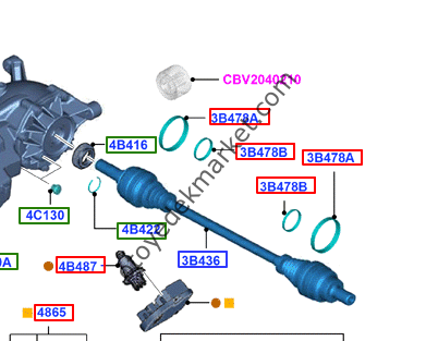 Ford Kuga (2008-2012) 4x4 Arka Aks Komple (Fomoco)
