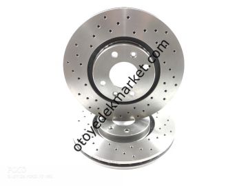 Peugeot 206 (2001-2009) Ön Fren Disk Takımı / Soğutma Delikli Spor (İthal)