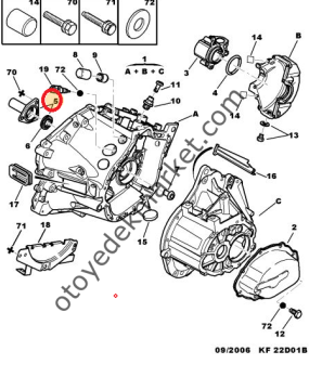 PEUGEOT 206 (2002-2012) 1,4 HDI PRİZDİREK KEÇESİ (ORJİNAL)
