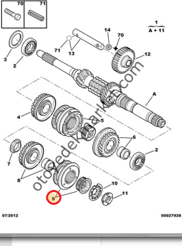 PEUGEOT 206 BENZİNLİ 5. VİTES SENKROMENCİ (ORJİNAL)
