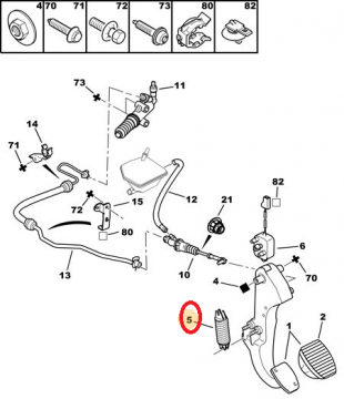 PEUGEOT 301 DEBRİYAJ PEDAL YAYI