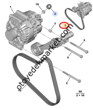 Citroen C4 DS4 (2011-2017) 1.6 Vti Benzinli Alternatör Gergi ve Kayış Seti (Orijinal Eurorepar)