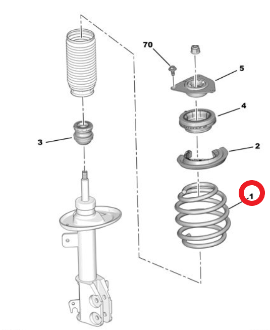 Citroen é-C3 (2024-2026) Ön Helezon Yayı (Orijinal)