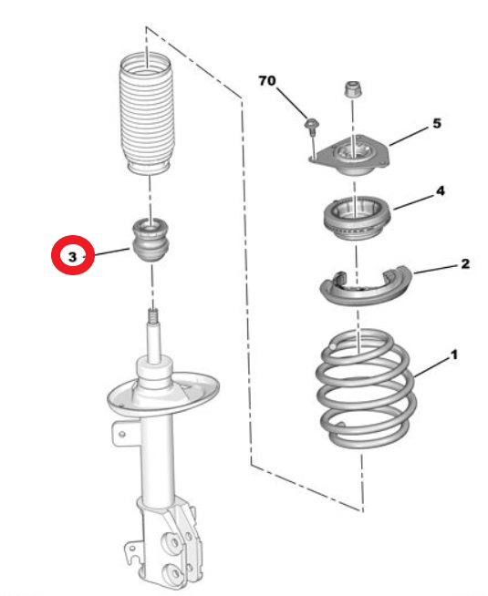 Citroen é-C3 (2024-2026) Ön Süspansiyon Takozu (Orijinal)