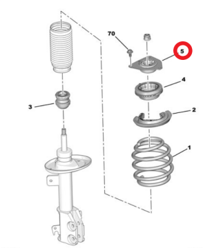 Citroen é-C3 (2024-2026) Ön Amortisör Üst Takozu (Orijinal)
