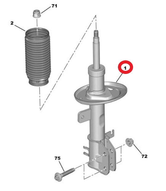 Citroen é-C3 (2024-2026) Sol Ön Amortisör (Orijinal)