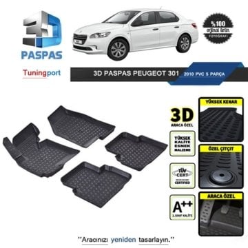 PEUGEOT 301 3D HAVUZLU ÖN ARKA TAKIM PASPAS