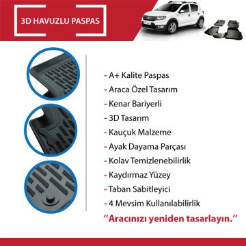 PEUGEOT 301 3D HAVUZLU ÖN ARKA TAKIM PASPAS