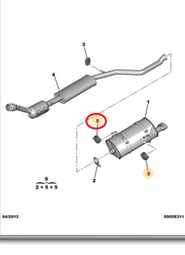 Peugeor 206 (1999-2012) Egzos Askı Lastiği (Rapro)